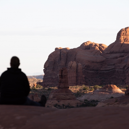 Arches National Park - watching dawn