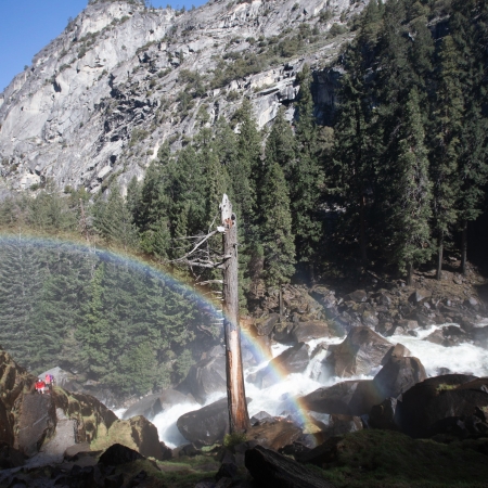 Rainbow on mist trail